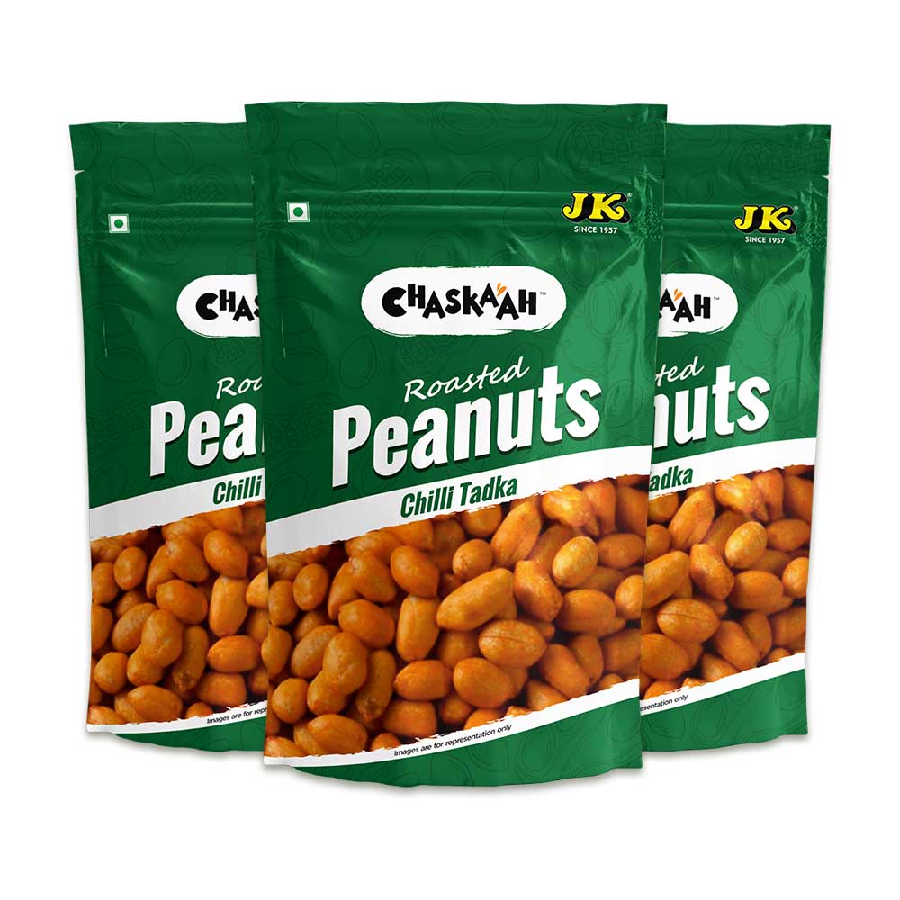 Chaskaah Chilli Tadka Peanuts 140g Pack of 3